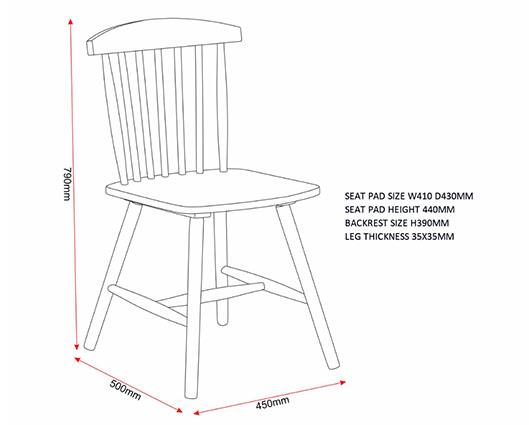 EMERY DINING CHAIR (X2 PER BOX) - WHITE
