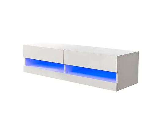 Galicia 120cm wall tv unit with led white