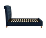 Brompton Small Double Bed - Navy Blue