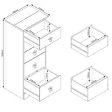 Corona Classic 5 drawer narrow chest of drawers