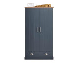 Kendal 2 Door 1 Drawer Wardrobe Slate Blue