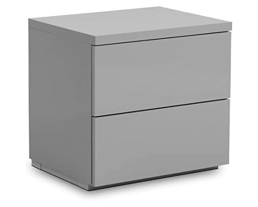 MONACO 2 DRW BEDSIDE - GREY GLOSS