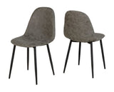 Athens Chair - Grey Faux Leather