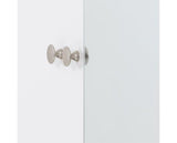 DENVER 4 DOOR 2 DRAWER MIRRORED WARDROBE - WHITE GLOSS