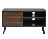 Trent Small TV Stand Up to 43" Walnut & Black