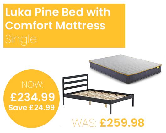 Luka Bed with SleepSoul Comfort Mattress - Single