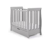 Stamford Space Saver Cot + Sprung Mattress - Warm Grey