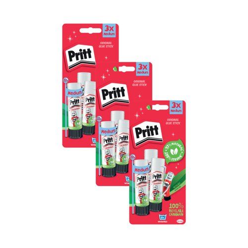 Pritt Stick Glue Stick 22g (Pack of 3) Buy 2 Get One FOC