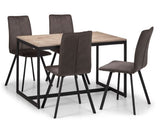 SET OF TRIBECA TABLE & 4 MONROE CHAIRS