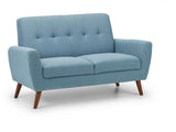 MONZA 2 SEATER COMPACT RETRO SOFA - BLUE