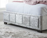 Hannover Double Bed- Crushed Steel Velvet