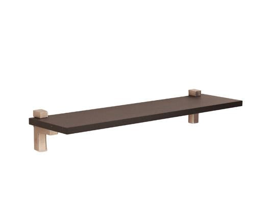 Levant 60cm slim shelf with "L" shape bracket - black