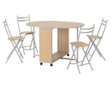 Budget Butterfly Dining Set - Beech/Silver