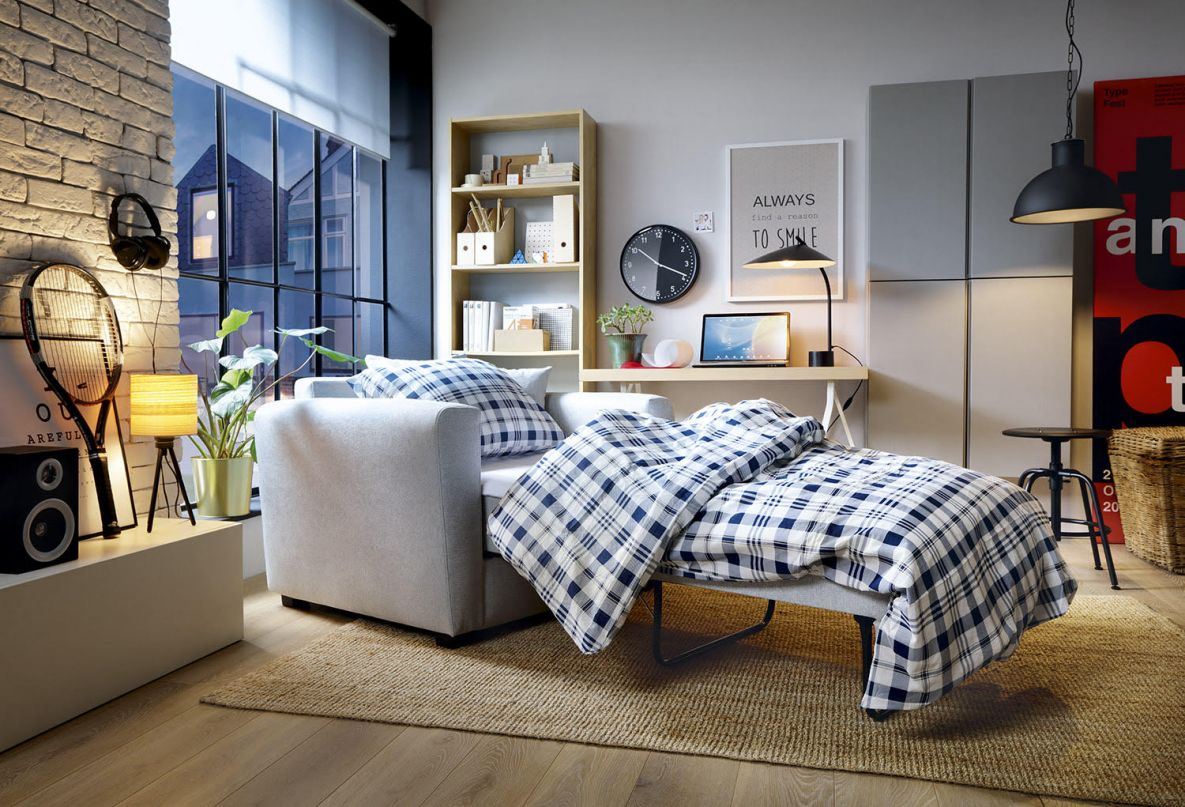 Olly Single Sofa Bed - Light Grey