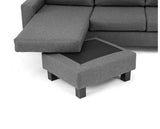 Capri Left Facing Corner Sofa - Dark Grey