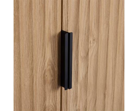 MIAMI 2 DOOR WARDROBE - OAK EFFECT/BLACK