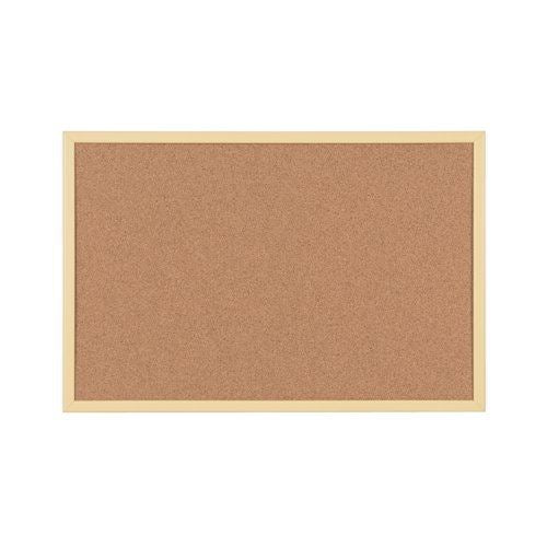 Bi-Office Pastel Cork Noticeboard Yellow Frame 60x40cm MC030011961