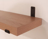 Jackson 60cm chunky shelf with sit on brackets - oak effect