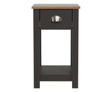 Dawlish 1 Drawer Bedside Table Fossil Grey