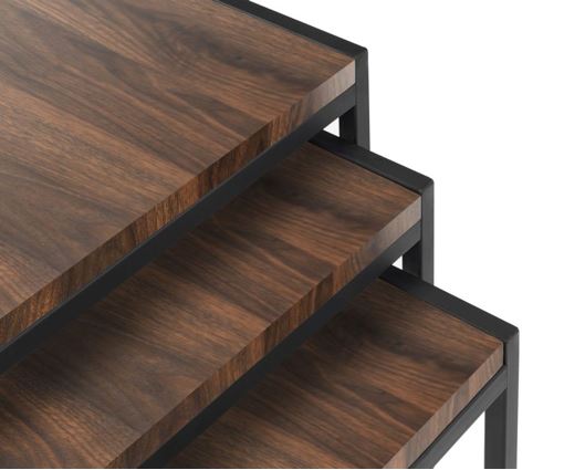 TRIBECA NEST OF 3 TABLES - WALNUT