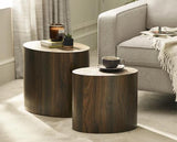 Toba Oval Nest of Tables Walnut