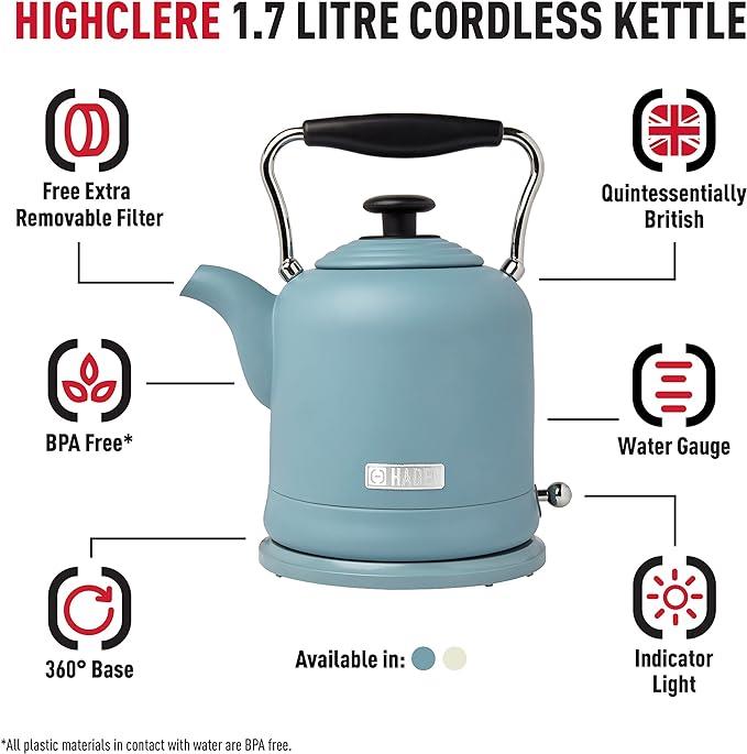 Haden Highclere Kettle 1.5L Blue