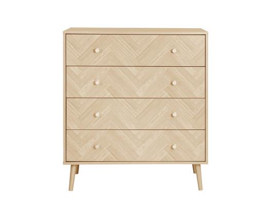 Herringford 4 Drawer Chest Oak