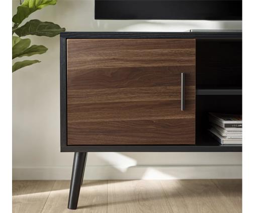 Trent Large TV Stand Up to 55" Walnut & Black