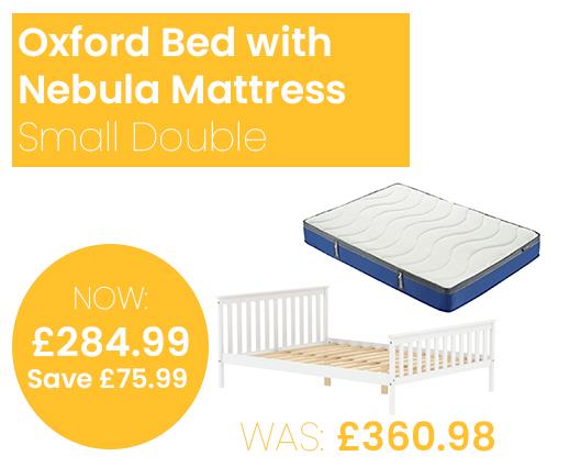 Oxford Bed with SleepSoul Nebula Mattress - Small Double