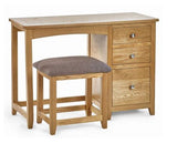 MALLORY SINGLE PEDESTAL DRESSING TABLE + STOOL SET  FSC MIX 70% (INT-COC-002320)