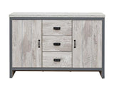 Boston 2 door 3 drawer sideboard grey
