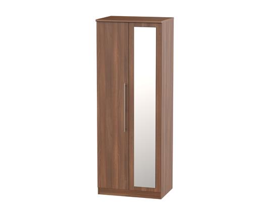 Sherwood Tall 2ft6in Mirror Robe - Noche Walnut – tradegoods.co.uk