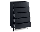 ALICIA 5 DRAWER CHEST - ANTHRACITE