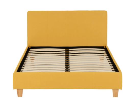 Prado Double Bed - Mustard Fabric