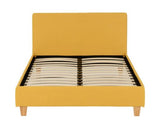 Prado Double Bed - Mustard Fabric