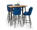 LUXE VELVET BAR STOOL - BLUE