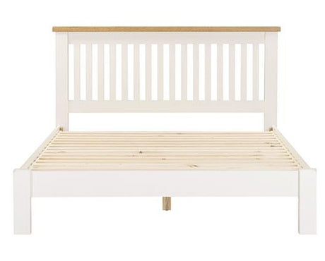 WINDSOR 5' LOW END BED - IVORY/OAK