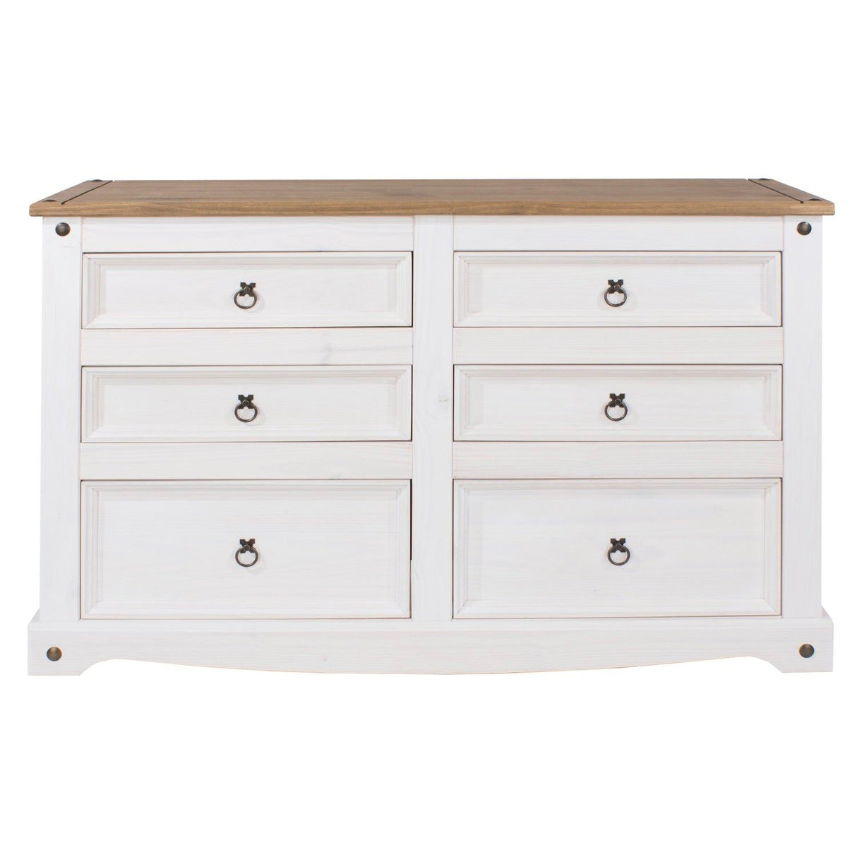 Corona White 3+3 Drawer Chest