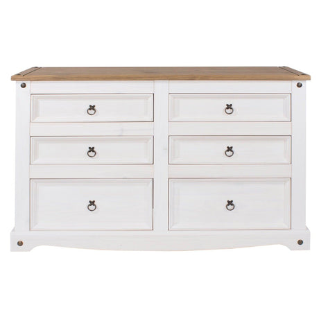 Corona White 3+3 Drawer Chest
