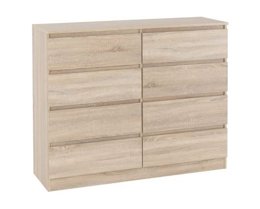Malvern 8 Drawer Chest - Sonoma Oak Effect
