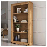 Corona Medium Bookcase - Distressed Waxed Pine