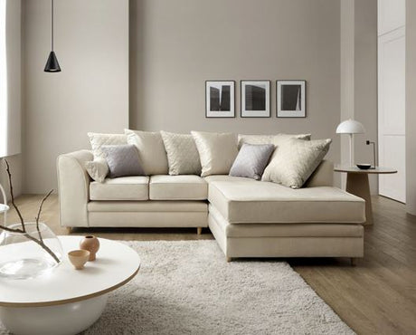 Chicago Right Hand Facing Corner Sofa-Cream