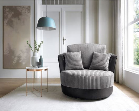 Samson Swivel Chair - Black & Grey