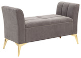 Pettine ottoman storage bench grey