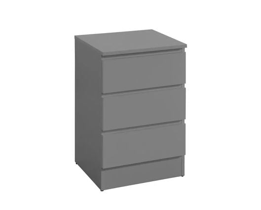 Oslo 3 Drawer Bedside