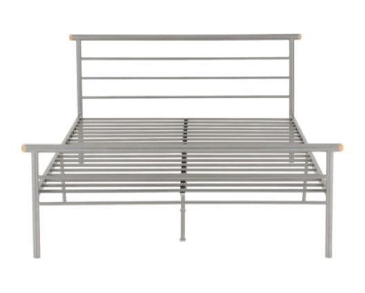 Orion Small Double Bed - Silver