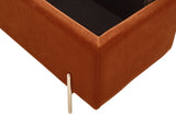 Mystica ottoman storage bench russet
