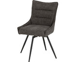 LEWIS SWIVEL DINING CHAIR (X2 PER BOX) - GREY FABRIC