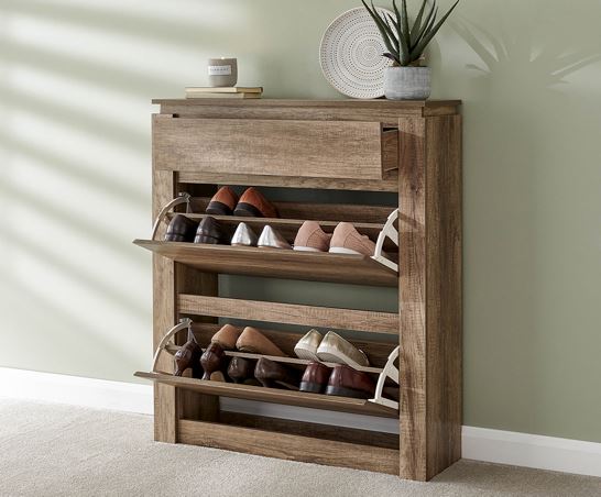 Canyon Oak Shoe Cabinet