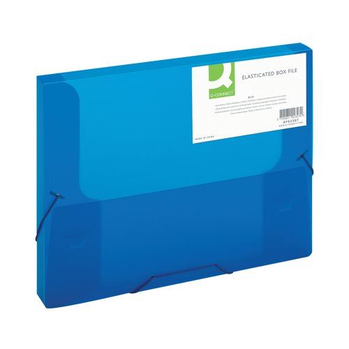 Q-Connect Elasticated Folder 25mm A4 Blue KF02307